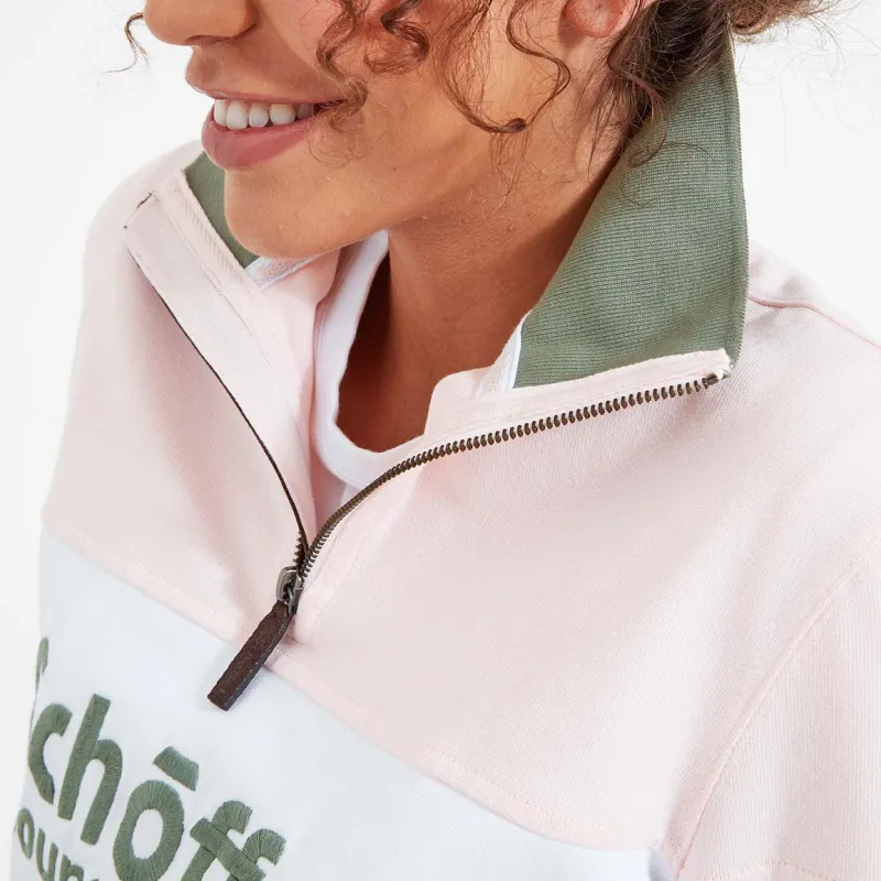 Schoffel Unisex Exeter Heritage 1/4 Zip Blush-8